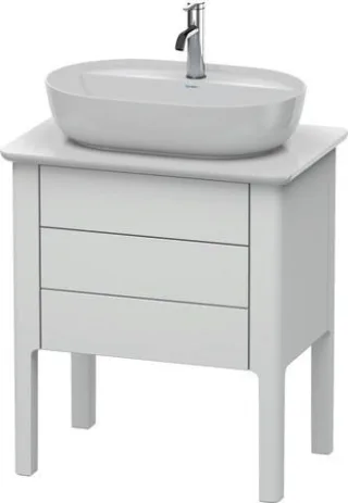 Duravit Luv Konsolenwaschtischunterbau bodenstehend Weiß Seidenmatt 638x450x743 mm - LU956503636 LU956503636