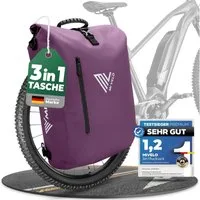 MIVELO Fahrradtasche 3in1 Gepäckträgertasche, Rucksack für Fahrrad Gepäckträger wasserdicht, 20L Volumen