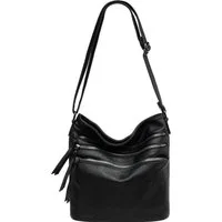 Caspar Umhängetasche TS1071 sportlich elegante mittelgroße Damen Crossbody Bag Umhängetasche