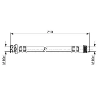 Bosch Bremsschlauch hinten Nissan Renault 1987476044