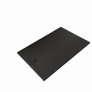 Kludi TERRA Duschwanne 08DW1539 100 x 160 x 3 cm, Abflussabdeckung inkl. Mattschwarz