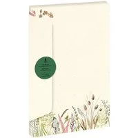 Rössler Briefpapier RÖSSLER Briefpapier Set Blüten im Wind 5 Blatt/5 Briefumschläge DIN A4