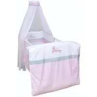 Baby-Delux Babybettwäsche Baby Bettwäsche Set 4-Tlg. Nestchen Chiffonhimmel, Baumwolle, 4 teilig, Bettset für Babybetten 140x70 & 120x60 verschiedene Designs