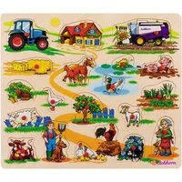 Eichhorn Steckpuzzle Bauernhof, 23 Puzzleteile