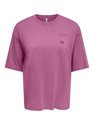ONLY - ONLSHANIA S/S PRINT TOP BOX JRS Wild Orchid - Gr. - L