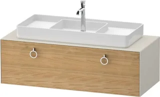 Duravit White Tulip Konsolenwaschtischunterbau wandhängend Natur Eiche & Nordic Weiß Matt & Seidenma WT4982MH5390000
