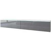 Home affaire Lowboard LOWBOARD VERA, wahlweise mit oder ohne Beleuchtung, Modernes griffloses TV-Board, 180 cm TV-Schrank, stehend und hängend