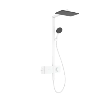 Hansgrohe Showerpipe Raindance Alive Q 210/340 1jet mit Thermostat mattweiss, 24580700 24580700