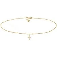 Elli Collier Choker Kugelkette Kreuz Glaube Schmuck Geschenk 925 Silber