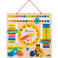 Small Foot Lernspielzeug Die Maus, Lernuhr mit Kalender