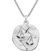 trendor Kette mit Anhänger Sternzeichen Waage Ø 20 mm und 925 Silber