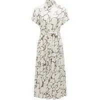 Ragwear A-Linien-Kleid Liora Print (1-tlg) Wadenlanges Kurzarmkleid mit Bindeband