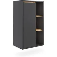 Vicco Midischrank Viola, Grau/Artisan, 50 x 86 cm mit offenen Regalen (1-St)
