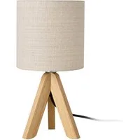 lux.pro Tischleuchte, ohne Leuchtmittel, »Koblenz« Tischlampe Tripod beige aus Leinen