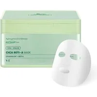 VT Cosmetics Gesichtsmasken-Set Cica Reti-A Mask – Retinol & Cica für strahlende Haut – 30 Sheets in wiederverschließbarer Verpackung, glättend, beruhigend, porenverfeinernd, Mit Retinol, Bakuchiol & Centella Asiatica, feuchtigkeitsspendend