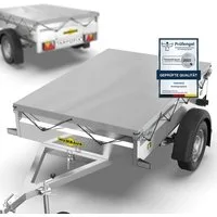 Tarpofix® Schutzplane Tarpofix Anhängerplane 211x116 cm wasserdicht PVC Abdeckplane, Graue Anhänger Abdeckplane, 211x116 cm, PVC