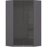 OTTO home Eckkleiderschrank Kleiderschrank Schrank Ankleidezimmer Schlafzimmer Garderobe AGORDO (in zwei Griff-Farben, Breite/Tiefe 117x117 cm, Höhen 210/229 cm) voll ausgestattet mit großzügigem Stauraum, 2 Höhen MADE IN GERMANY
