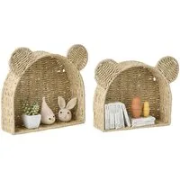 vertbaudet Kinderregal 2er-Set Kinderzimmer Deko-Regale BÄR, Papier, 2er-Pack