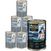 Dehner Wild Nature Gebirgssee Adult Lachs / Huhn, 6 x 400 / 800 g Dose Lachs, Nassfutter für: Hunde, Nassfutter für ausgewachsene Hunde, glutenfrei