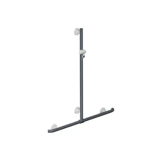 Hewi System 800 K Duschhandlauf 950.35.4209192 1100 x 812 mm, anthrazitgrau, mit verschiebbarer Brausehalterstange