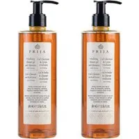 PRIJA Duschgel PRIJA Haarshampoo & Duschgel 2in1 vitalisierend mit Ginseng 380ml, 2-tlg.