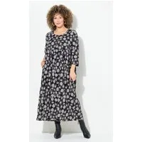Ulla Popken Jerseykleid Jersey-Midikleid Pusteblumen Rundhals 3/4-Arm