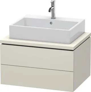 Duravit L-Cube Konsolenwaschtischunterbau wandhängend Taupe Matt 720x547x400 mm - LC581609191 LC581609191