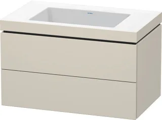 Duravit L-Cube c-bonded Set wandhängend Taupe Matt 800x480x500 mm - LC6927N9191 LC6927N9191
