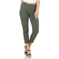 simaranda Chinohose Damen Hose Gürtel 1028 2XL Olive