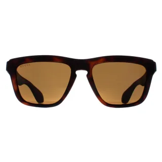Gucci Rectangle Unisex Havanna Braun GG1571S