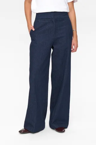 Nümph - NUBUSSY DENIM LONG PANTS dark blue denim - Gr. - 38