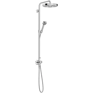 hansgrohe AXOR One Duschsystem mit Thermostat und Duschkopf 280 48797000 Unterputz-Fertigmontageset, 1 Strahlart wassersparend , EcoSmart, 8 l/min, chrom