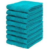 OTTO home Gästehandtücher Vanessa, 8 Gästehandtücher, 30x50cm, in Standard- und Premium-Qualität, Walkfrottee (Set, 8-St), Handtücher mit Bordüre, 100% Baumwolle, einfarbig, weich