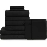 Blumtal Handtuch Set Blumtal 10 Teilig - Handtücher Set 100% Baumwolle, weich und saugstark, Frottee (10er Set), 2 Bade-, 4 Hand-, 2 Gästetücher + 2 Waschlappen