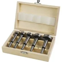 Stier Holzbohrer STIER Forstnerbohrer Set in Holz-Kasette 5-teilig (15 20 25 30 35 mm)