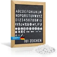 Goods+Gadgets Wandtafel Buchstabenbrett Holzbrett mit Buchstaben, 23 x 30 cm, Memoboard