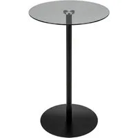 Spetebo Beistelltisch Metall Beistelltisch rund mit Glasplatte (H 53 x Ø 35 cm, 1-St., 1x Couchtisch), Standfuß von ca. 27 cm Durchmesser