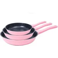 Cheffinger Pfannen-Set 3 tlg Pfannenset Induktion Antikratz Bratpfanne Pfanne Antihaft Marmor, (3-tlg)