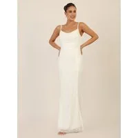 Apart Abendkleid mit Wasserfall-Ausschnitt