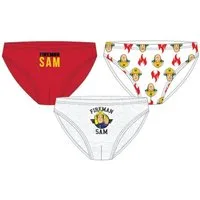 Feuerwehrmann Sam Slip Feuerwehrmann Sam Jungen-Slips, 3er-Pack, Rot • Grau • Weiß (Packung, 3-St)