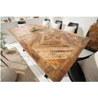 riess-ambiente Esstisch INFINITY HOME 160cm natur / schwarz (Einzelartikel, 1-St), Massivholz · Metall · X-Gestell · 4cm Tischplatte · Industrial Design