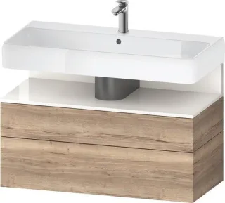 Duravit Qatego Waschtischunterbau wandhängend Eiche Marmoriert Matt 990x470x590 mm - QA4395022550010 QA4395022550010