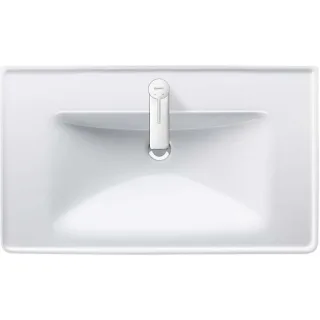 Duravit D-Neo Möbel-Waschtisch 2367800000 80 x 48 cm, mit Hahnloch, weiß, mit Überlauf, Hahnlochbank