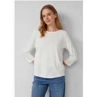 s.Oliver 3/4-Arm-Shirt T-Shirt Shirt mit Flammgarnstruktur und 3/4-Ärmeln