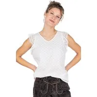 Berwin & Wolff Trachtenshirt Blusenshirt - REIMARA - weiß