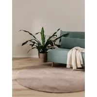 benuta Fellteppich Furry, rund, Höhe: 11 mm, Teppich Wohnzimmer, Esszimmer, Schlafzimmer, Flur, Weich, Rutschfest