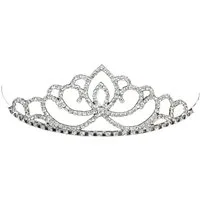Katara Diadem Zubehör Strass Diadem Haarspange für Kinder, Damen, Cinderella Haarreif, Fasching, Karneval, Krone, Mädchen, Prinzessinen