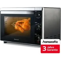Hanseatic Minibackofen XXL Volumen 42 L, Zeitschaltuhr, inkl. 3 Jahre Herstellergarantie