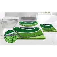 OTTO home Badematte Juna mit Muster, Badvorleger, Badezimmer Teppich, Duschvorleger, Höhe 20 mm, rutschhemmend beschichtet, strapazierfähig, Polyester, rechteckig, besonders weich, Design, Badematten, Badteppich