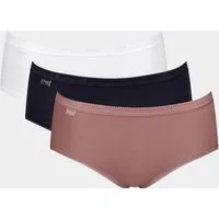 sloggi Midislip Basic+ Midi (3er Pack) perfekter Sitz, besonders weiche Nähte, Cotton-Mix, Multipack